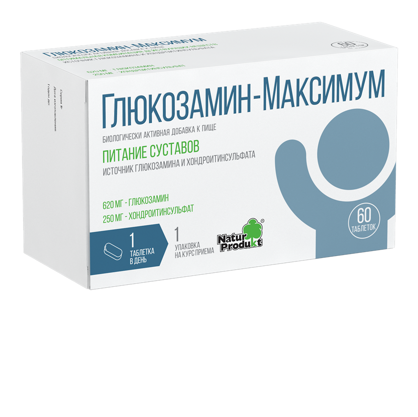 Глюкозамин-Максимум таблетки 1400 МГ 60 шт. - фото